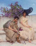 Sir Lawrence Alma-Tadema,OM.RA,RWS An eloquent silence oil on canvas